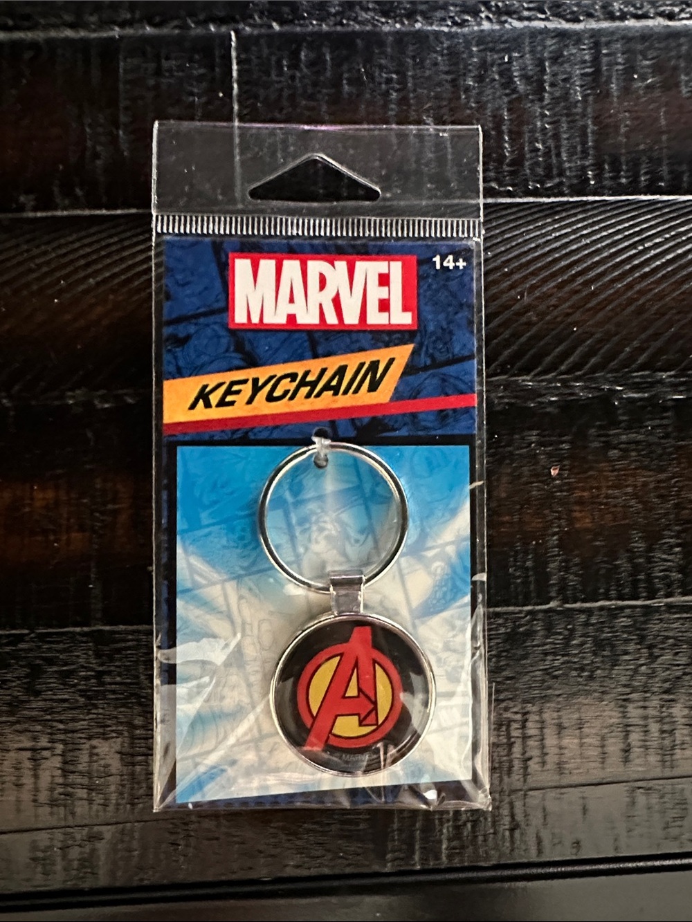 Marvel Black, Red and Yellow Avengers Logo Keychain